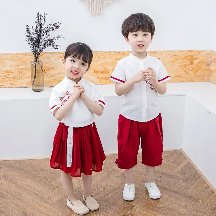 2024儿童新中式汉服姐弟套装六一儿童节表演服宝宝夏季男女儿童套