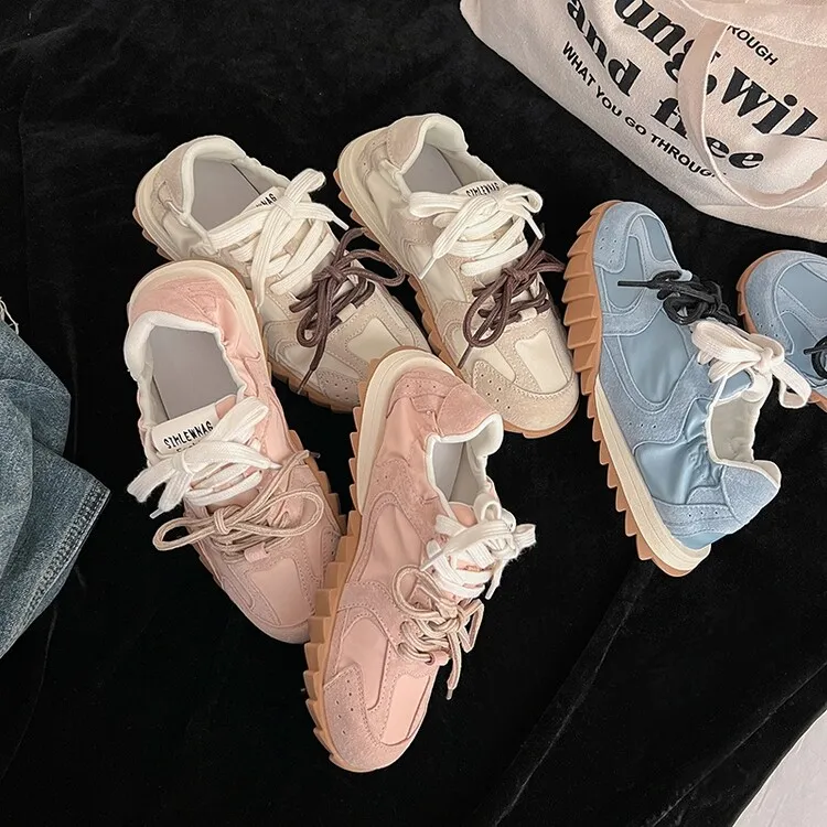 2024秋季复古休闲运动鞋厚底复古德训鞋