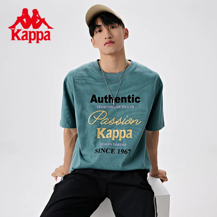 kappa卡帕运动短袖2023新款男圆领字母印花T恤轻薄半袖K0D52TD84