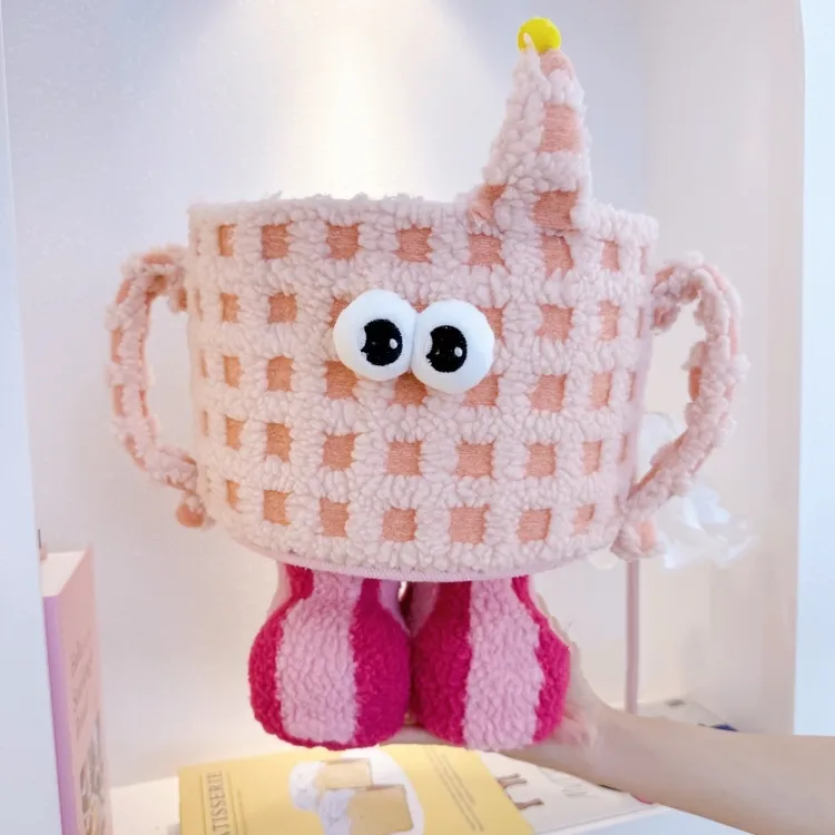 手工多巴胺小怪兽收纳置物家用可爱创意大容量收纳桶