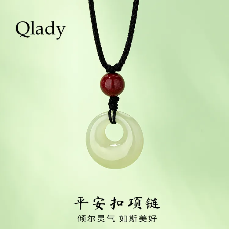 平安扣银项链女2025新款爆款轻奢小众饰品吊坠银饰吊坠