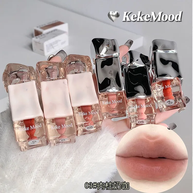 kekemood泰式奶咖柔雾冰块唇釉唇冻女不规则口红唇蜜唇泥唇彩纯欲
