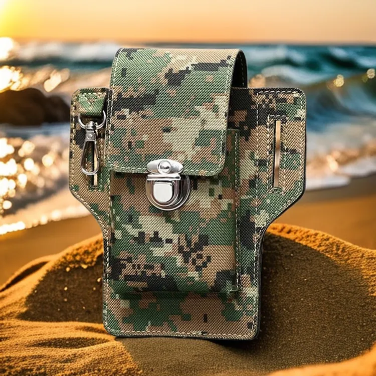 手机腰包多功能新款男士皮带工地皮套腰包挂包可放竖款手机套防水