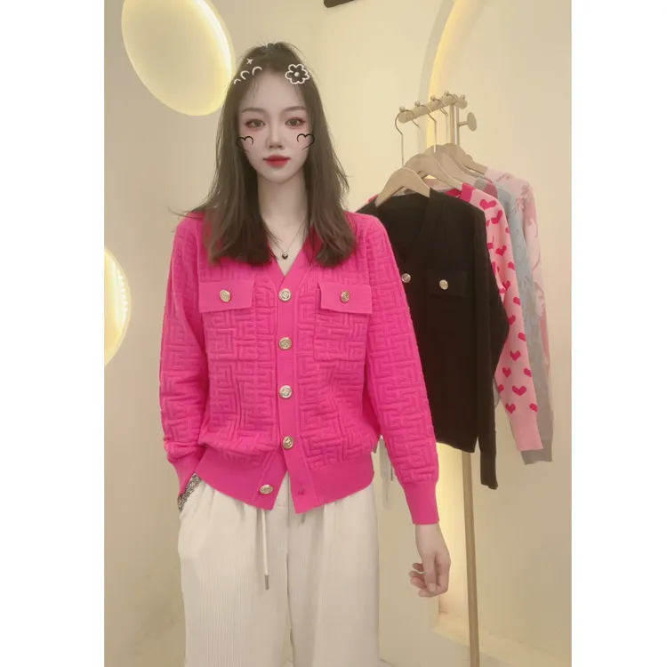 【精选大码80-200斤】提花秋冬气质显瘦时尚百搭小香风上衣款1796