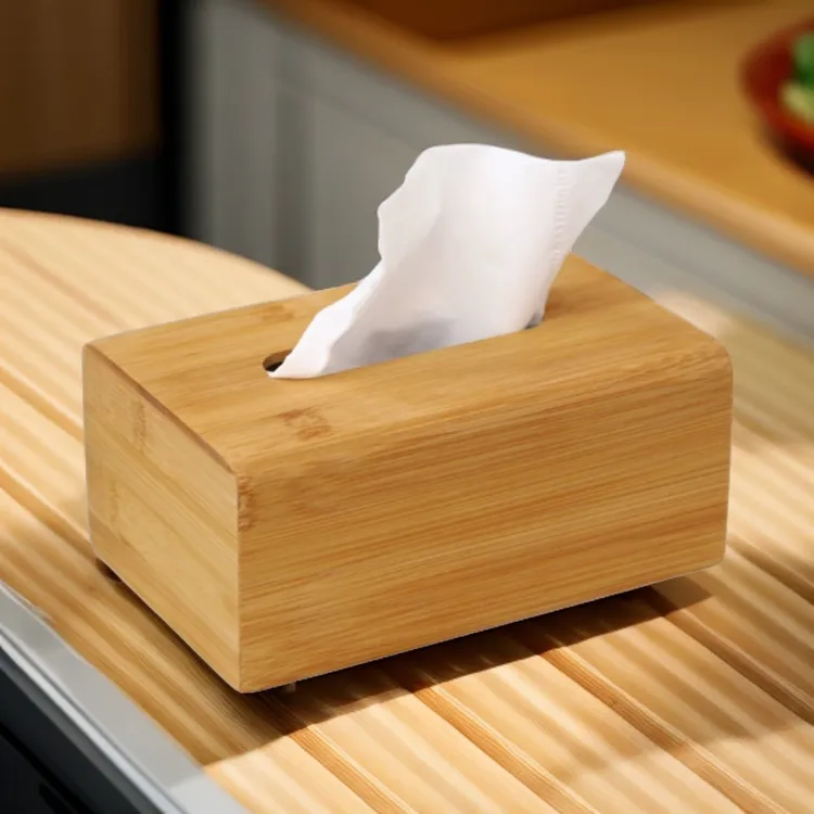 竹木卫生纸巾盒家用餐厅轻奢多功能纸巾收纳纸巾收纳盒纸巾抽纸盒