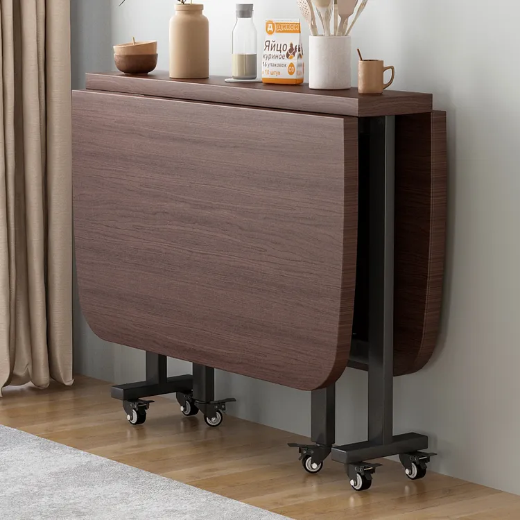 玫瑰依9餐桌家用小户型简易折叠餐桌出租房长方形移动餐桌吃饭桌