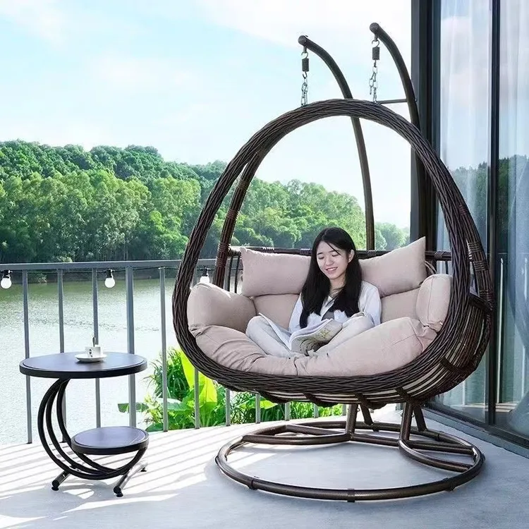 吊篮椅子室内秋千摇篮吊椅懒人家用阳台吊床卧室网红鸟巢吊兰藤椅