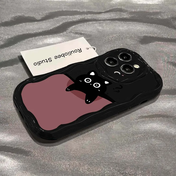 问号猫适用于苹果14/13promax手机壳12全包华为/vivo/小米/oppo