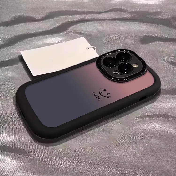 红灰渐变笑脸适用苹果17promax手机壳镜头全包iPhone 17保护套16p