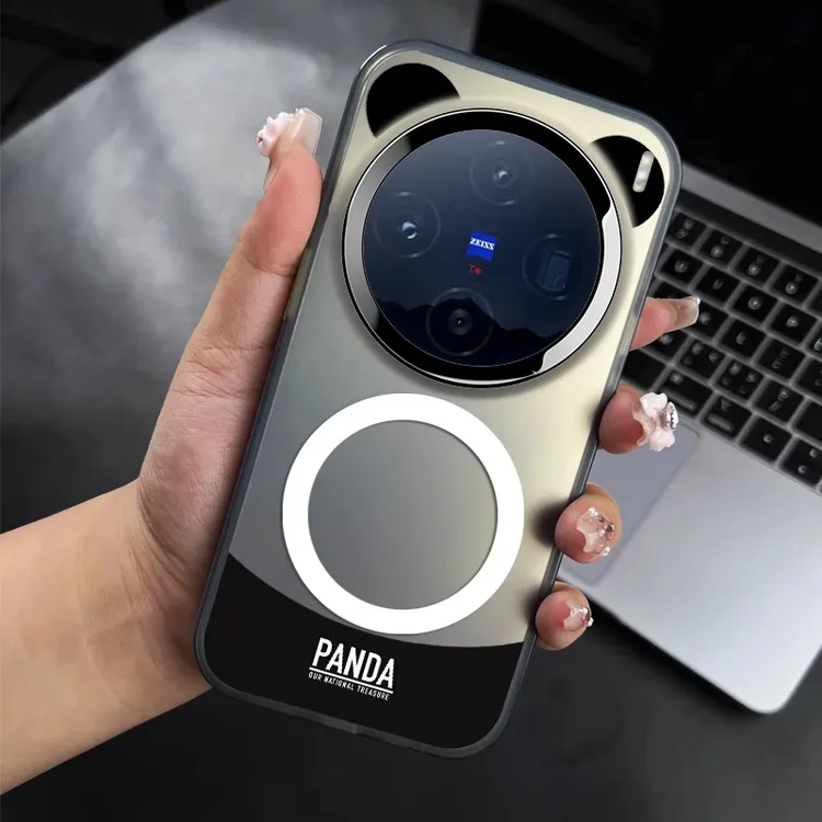 熊猫磁吸适用华为mate70pro手机壳电镀镜头圈mate60pro保护套男女