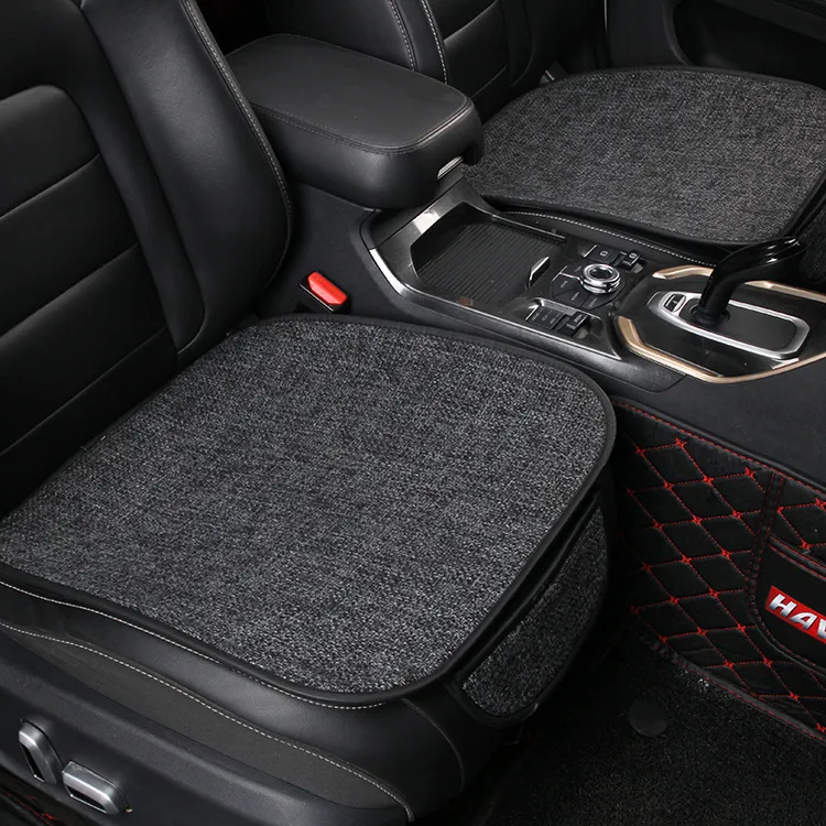 亚麻四季通用坐垫汽车坐垫防滑耐磨汽车通用座垫透气舒适