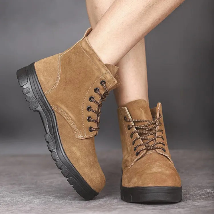 LICPOE2023新款休闲夏季电焊工劳保鞋男上班高帮工作鞋翻