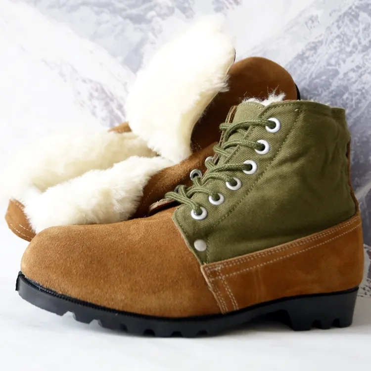 3416冬季棉靴棉鞋男棉大头鞋保暖防寒东北雪地皮鞋加厚劳保鞋