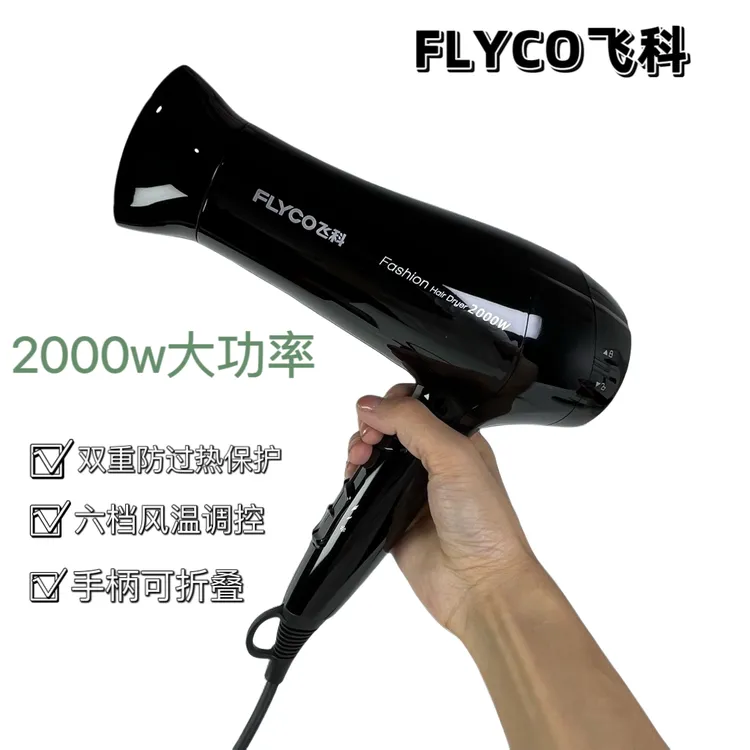 飞科电吹风FH6231 2000W大功率冷热风恒温折叠吹风筒吹风机家庭款