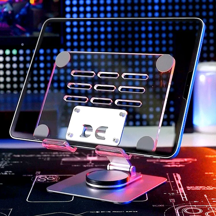 透明亚克力平板电脑支架ipad绘画支撑架懒人旋转多功能通用架子