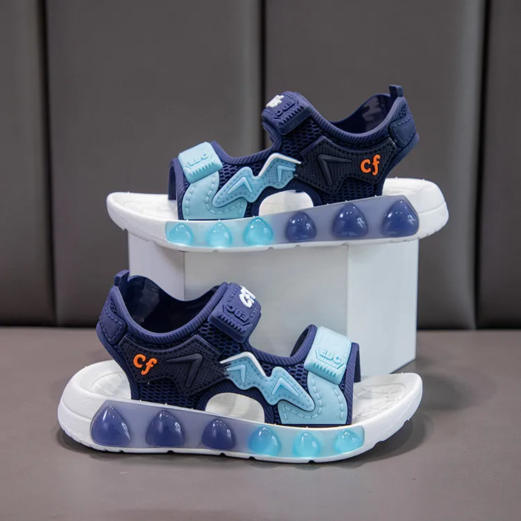 新款夏季软底防滑男童女童凉鞋韩版时尚百搭小中大童沙滩运动凉鞋