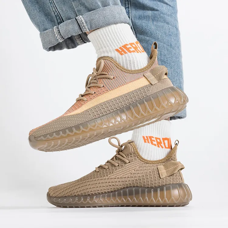 情侣爆米花椰子鞋2023新款飞织运动鞋软底透气跑步鞋男女潮流时尚