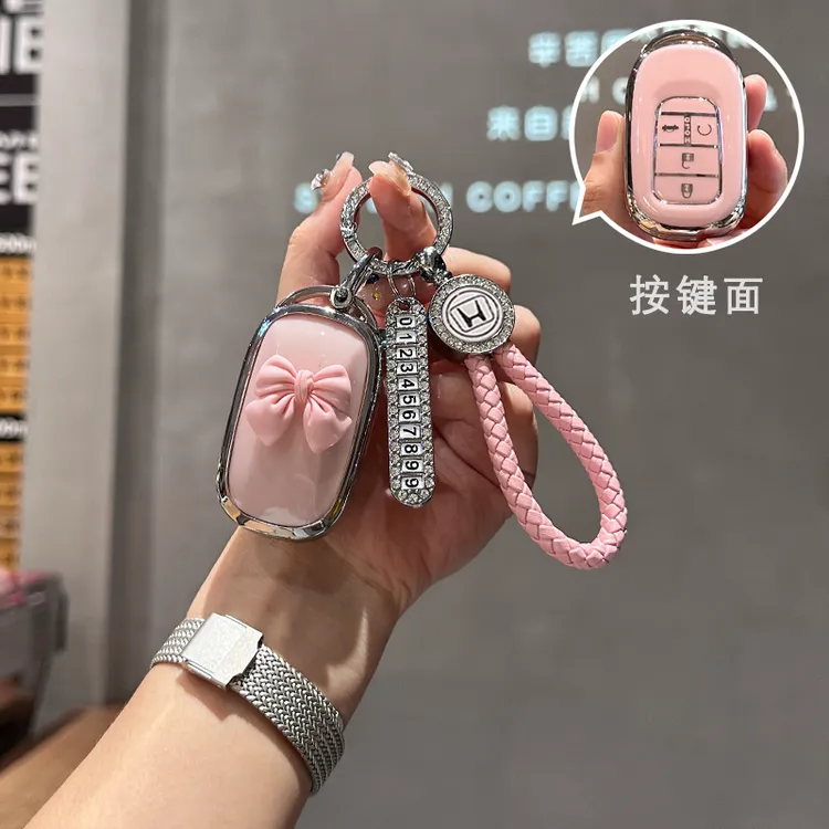 适用23款本田十一代思域钥匙套皓影CRV型格缤智XRV汽车专用壳扣包