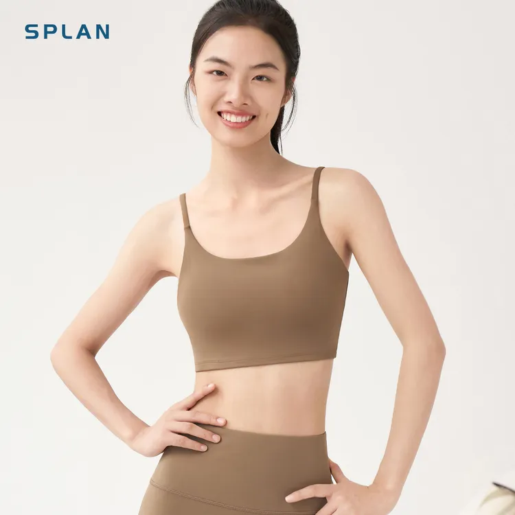 SPLAN唤醒计划 肯豆色系列瑜伽服套装背心运动内衣271164 221208