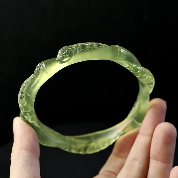 Nanya/南亚手工雕刻节节高升岫玉蛇镯多样性发货#事业上升可定制