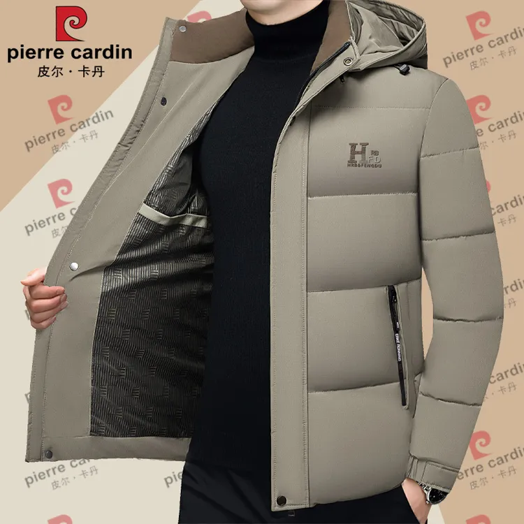 皮尔卡丹正品冬季面包服短款商务休闲棉衣男外套冬装棉服防寒棉袄