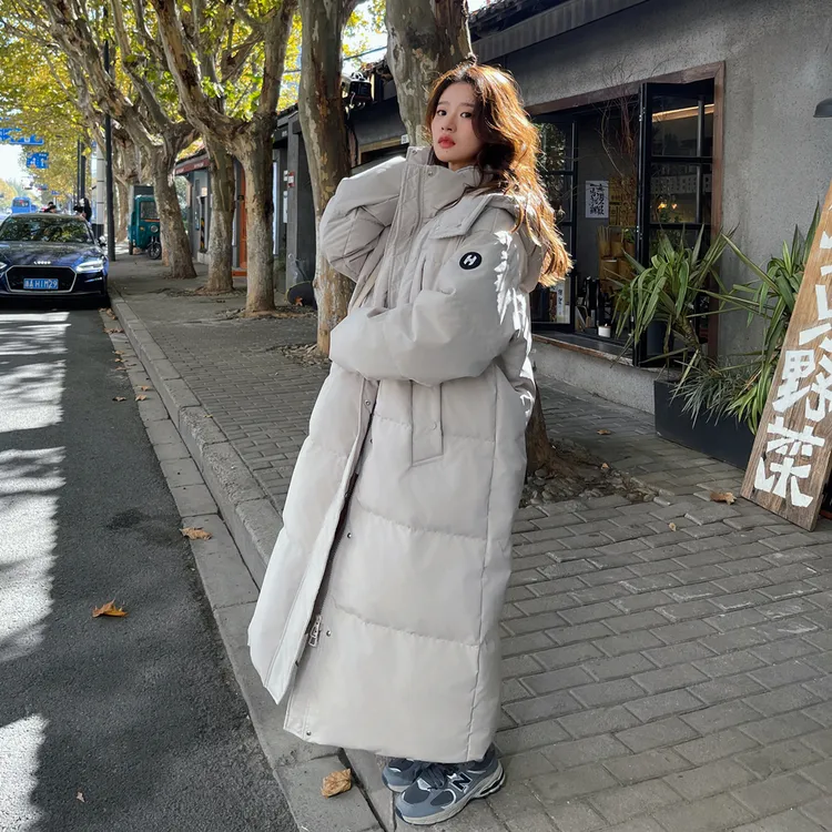 超好看加厚羽绒服女2025冬季新款韩系高级感90白鸭绒长款过膝外套