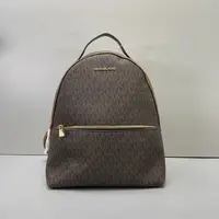 99新 MICHAELKORS/迈克高仕 小林/棕拼双肩包25*30*13cmA121102