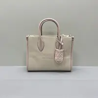 99新 MICHAELKORS/迈克高仕 小林/粉拼布手提包24*19*8cmA012610