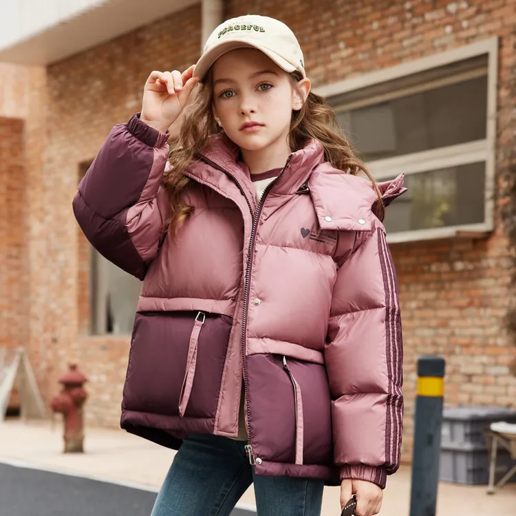 儿童羽绒服女童中长款2025新款女孩洋气白鸭绒加厚中大童保暖韩版