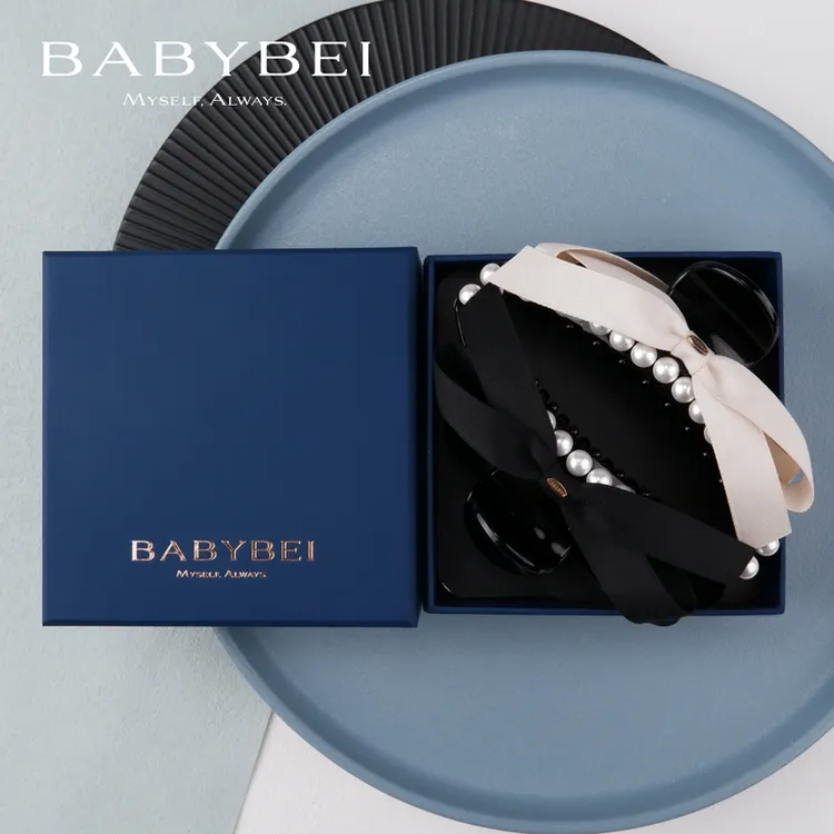 BABYBEI/初贝织织高亮珠超大号抓夹温柔时尚优雅法式黑色米色