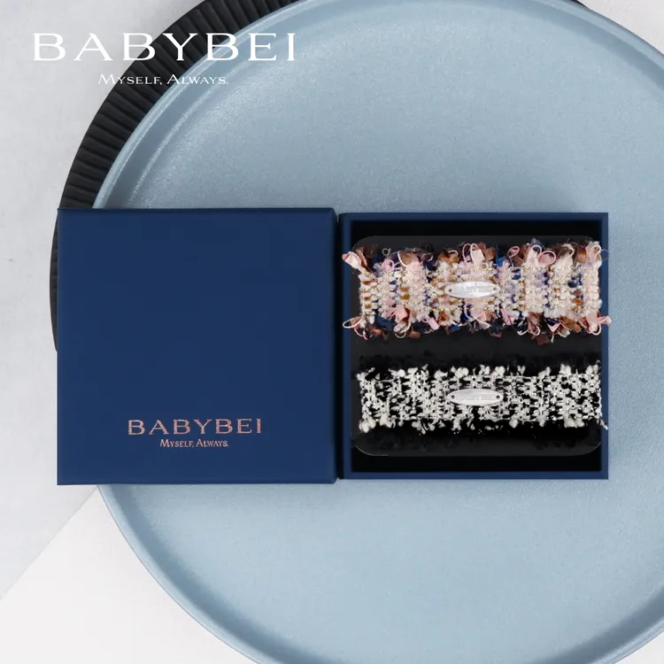 BABYBEI/初贝[陶昕然同款]妮妮母贝中号掰掰夹方形椭圆贝优雅黑粉
