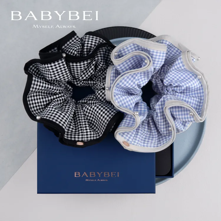 BABYBEI/初贝格格高亮珠超大肠发圈四层满天星优雅气质时尚黑蓝