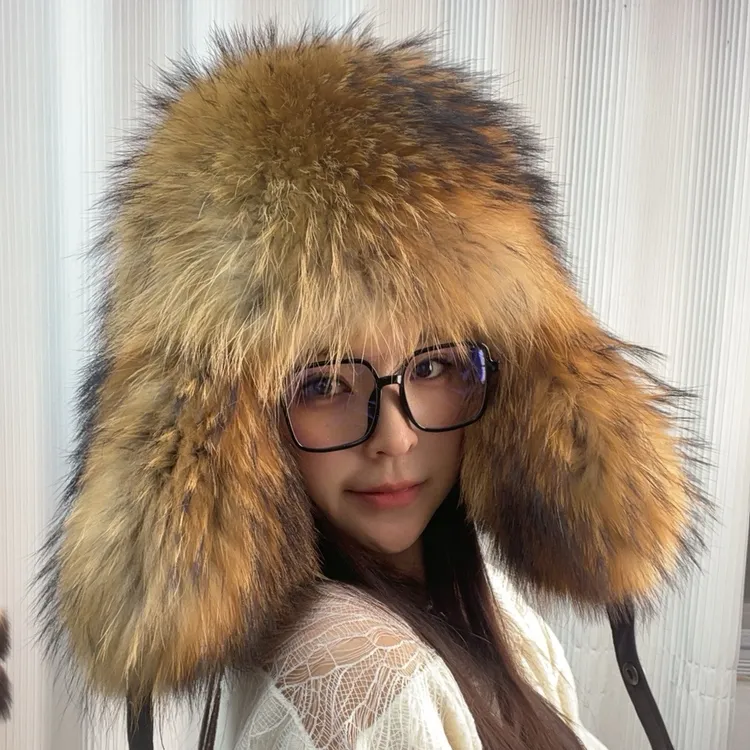 狐狸毛全毛雷锋霸王帽加厚冬季保暖东北貉子毛户外男女大护耳抗寒