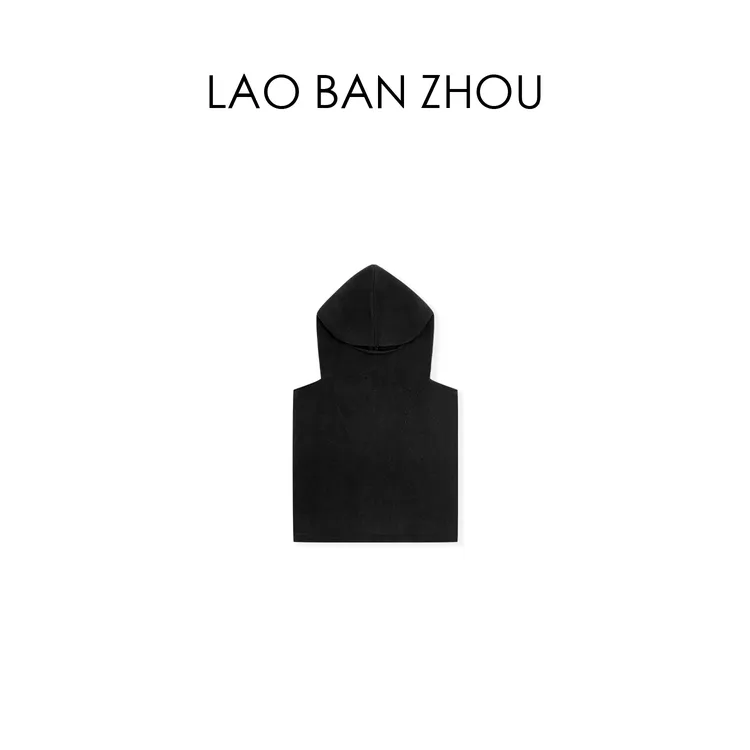 【老板周】时髦慵懒 秋冬连帽叠穿百搭斗篷马甲背心