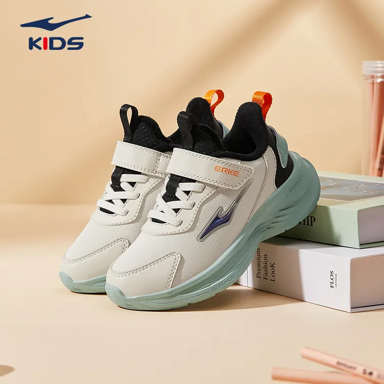 【鸣鸥2.0】鸿星尔克儿童鞋秋冬革面防水防滑舒适减震百搭运动跑鞋