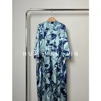 【花滿林】新款26姆米弹力缎桑蚕丝气质V领扭扭裙连衣裙7875