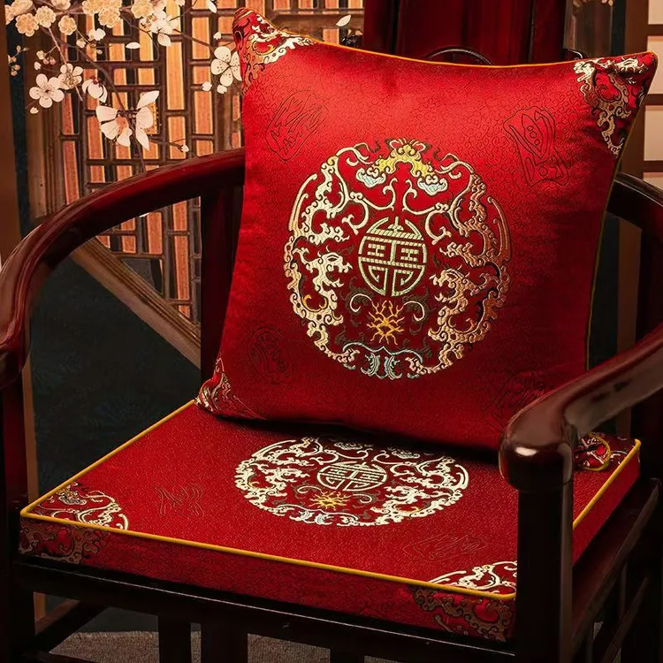 红木沙发坐垫新中式椅子餐椅垫海绵实木家具圈椅座垫茶桌椅垫定制