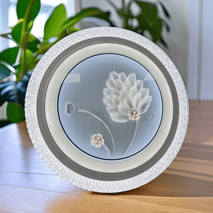 简约大气圆形卧室玻璃灯书房间餐厅大厅方形遥控智能家用吸顶灯饰