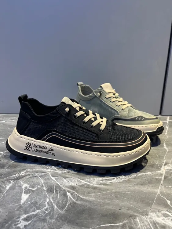 2024夏季新款透气网面小丑鞋一脚蹬懒人鞋百搭轻便板鞋休闲男鞋