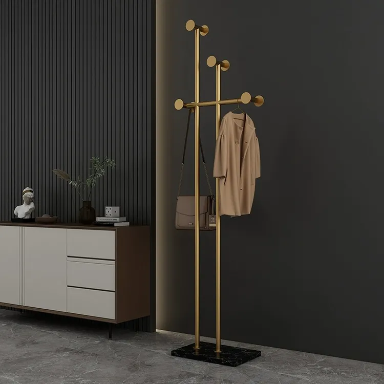 意式轻奢玄关衣帽架落地客厅衣服架家用衣架子网红酒店挂衣架包架
