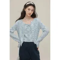 CHACHASTU【秋日Look】治愈蓝 渐变针织吊带两件套 时尚穿搭  24181