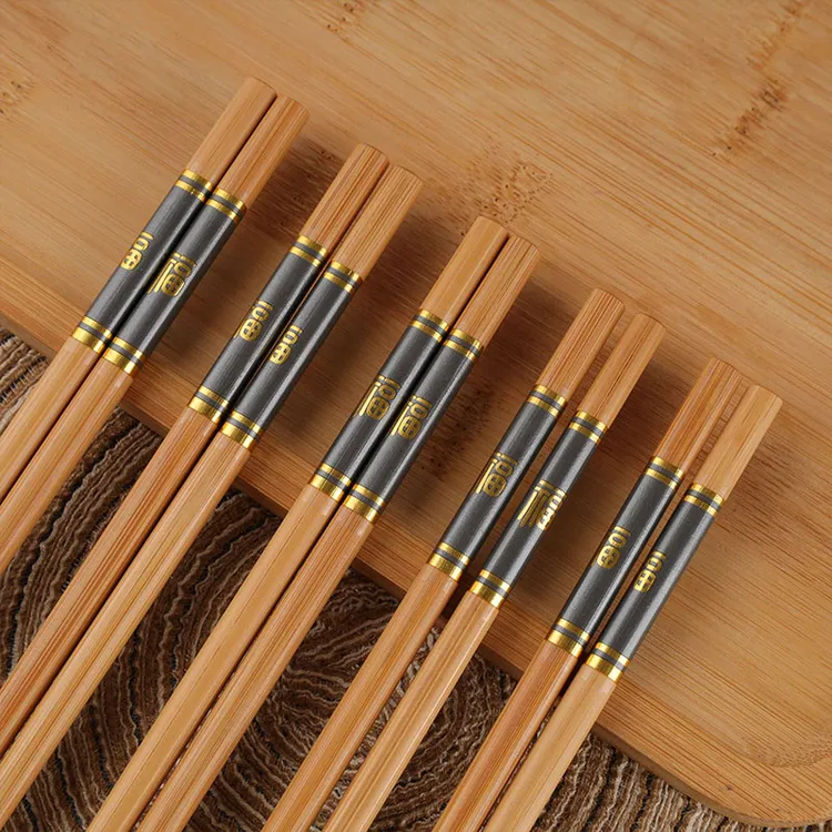 筷子家用高档天然楠竹防滑防霉健康筷子成人筷子全竹一体中式福筷