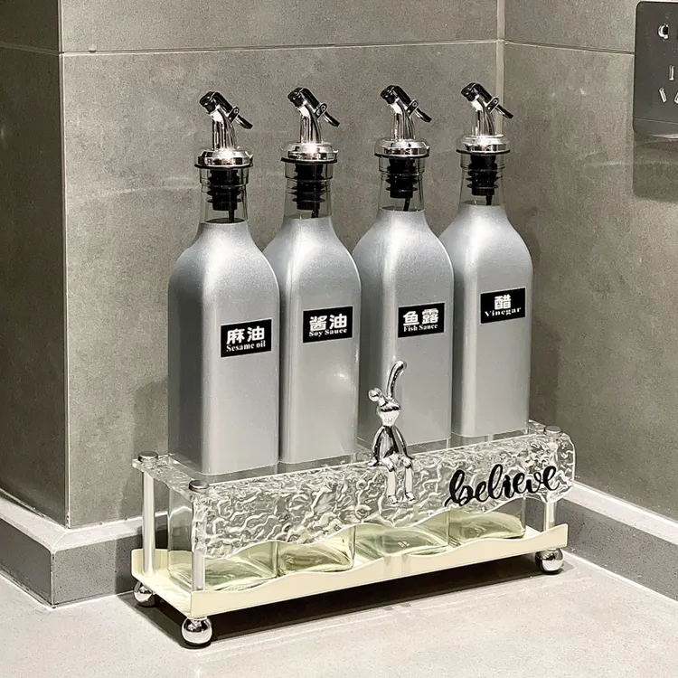 DYT高颜值玻璃油壶套装厨房家用防漏不挂油油罐壶酱油醋调味料瓶