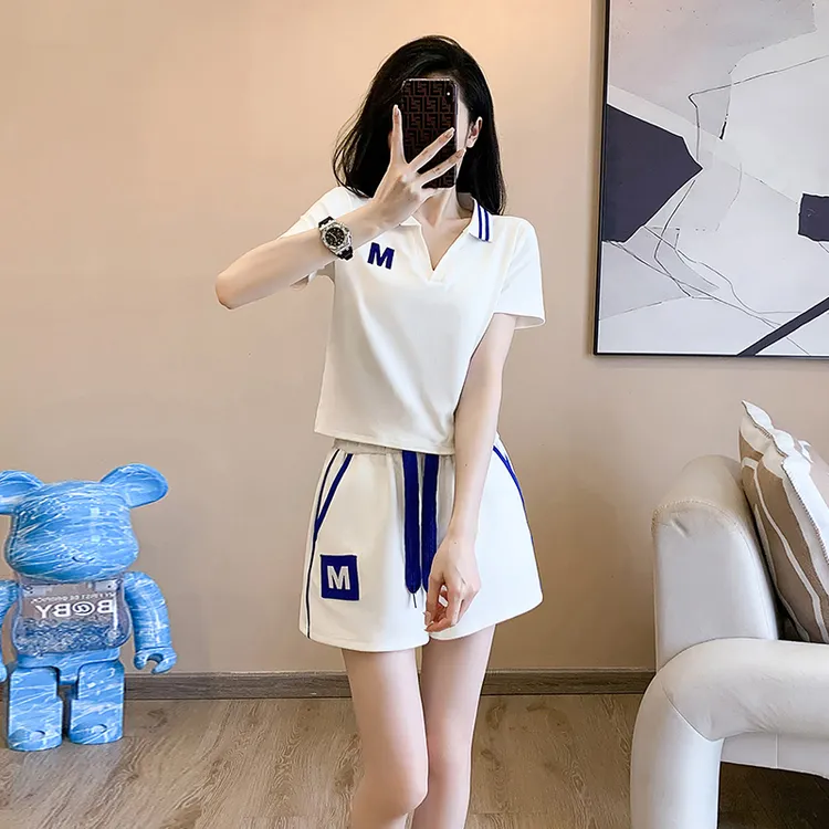 网红洋气炸街女装小个子显瘦运动套装夏季新款百搭短袖短裤两件套