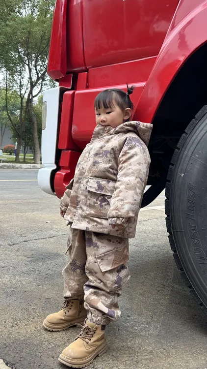 小军娃冬款加棉套装 儿童迷彩夹棉套装 全套加棉定制版