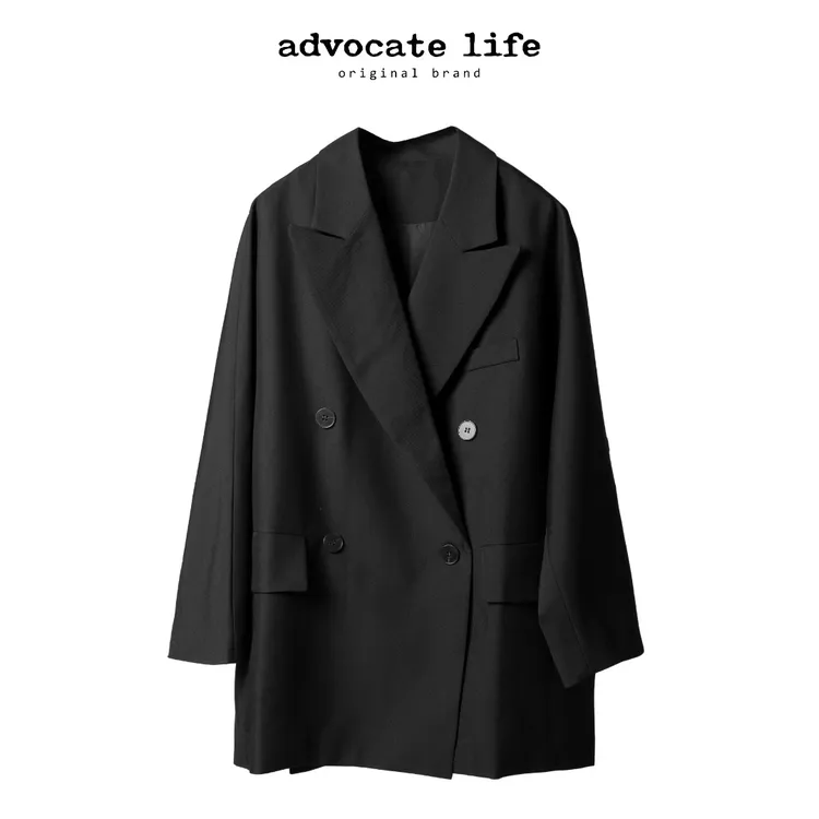 Advocatelife韩版西装外套女中长款小众百搭老钱风女装JQ371310