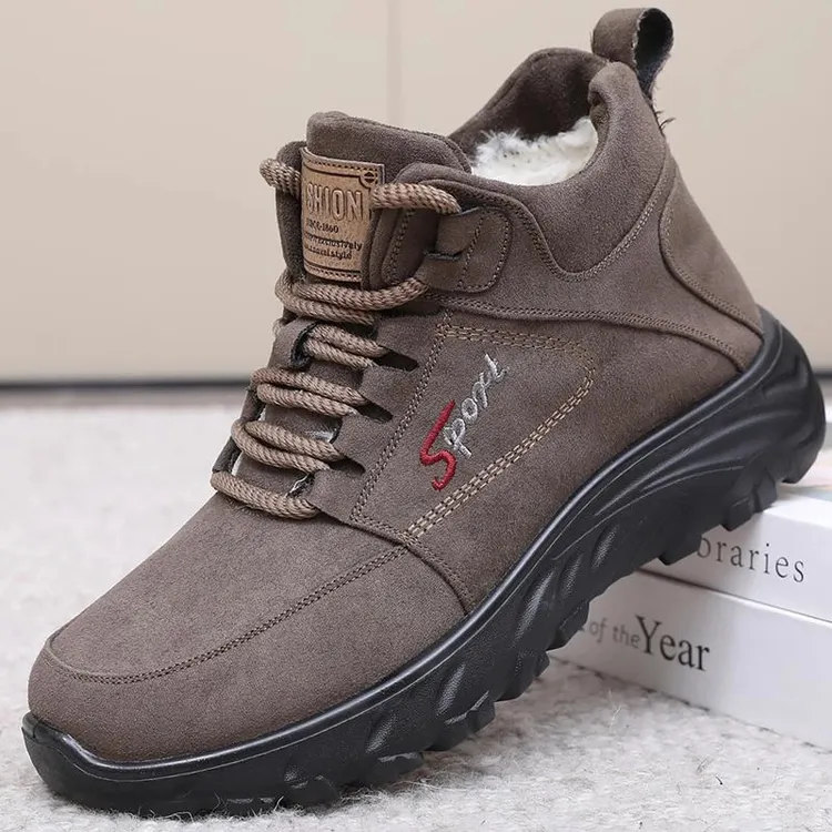 男棉鞋冬季加绒加厚高帮老北京布鞋休闲保暖系带款运动防寒大码鞋