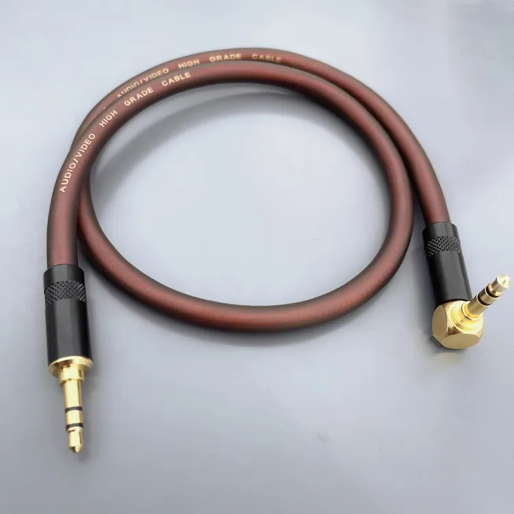 发烧级3.5mm公对公弯头 手机电脑接蓝牙音响 AUX音频线车用高保真