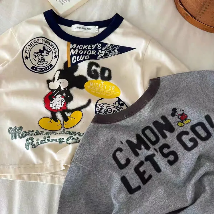 儿童长袖T恤2024秋款男女童卡通百搭打底衫中小童宝宝韩版上衣潮