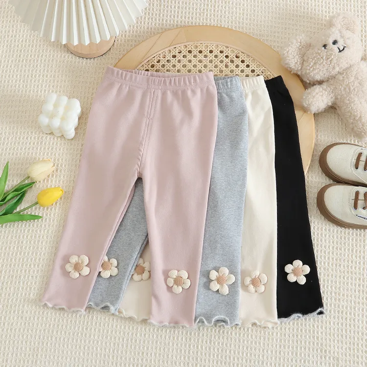 女童打底裤春秋宝宝女孩百搭弹力儿童韩版裤子婴幼儿外穿开档长裤